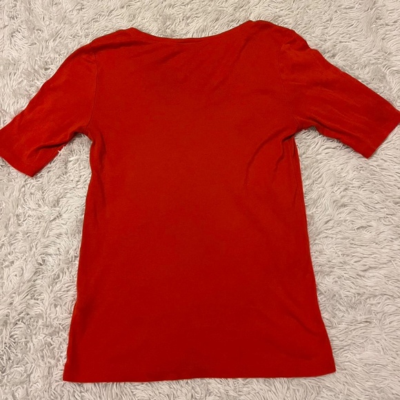 Ralph Lauren Cap-Sleeved V-Neck T-Shirt - Picture 5 of 5